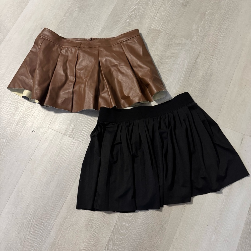 SHEIN Brown and Black Mini Skirt Duo